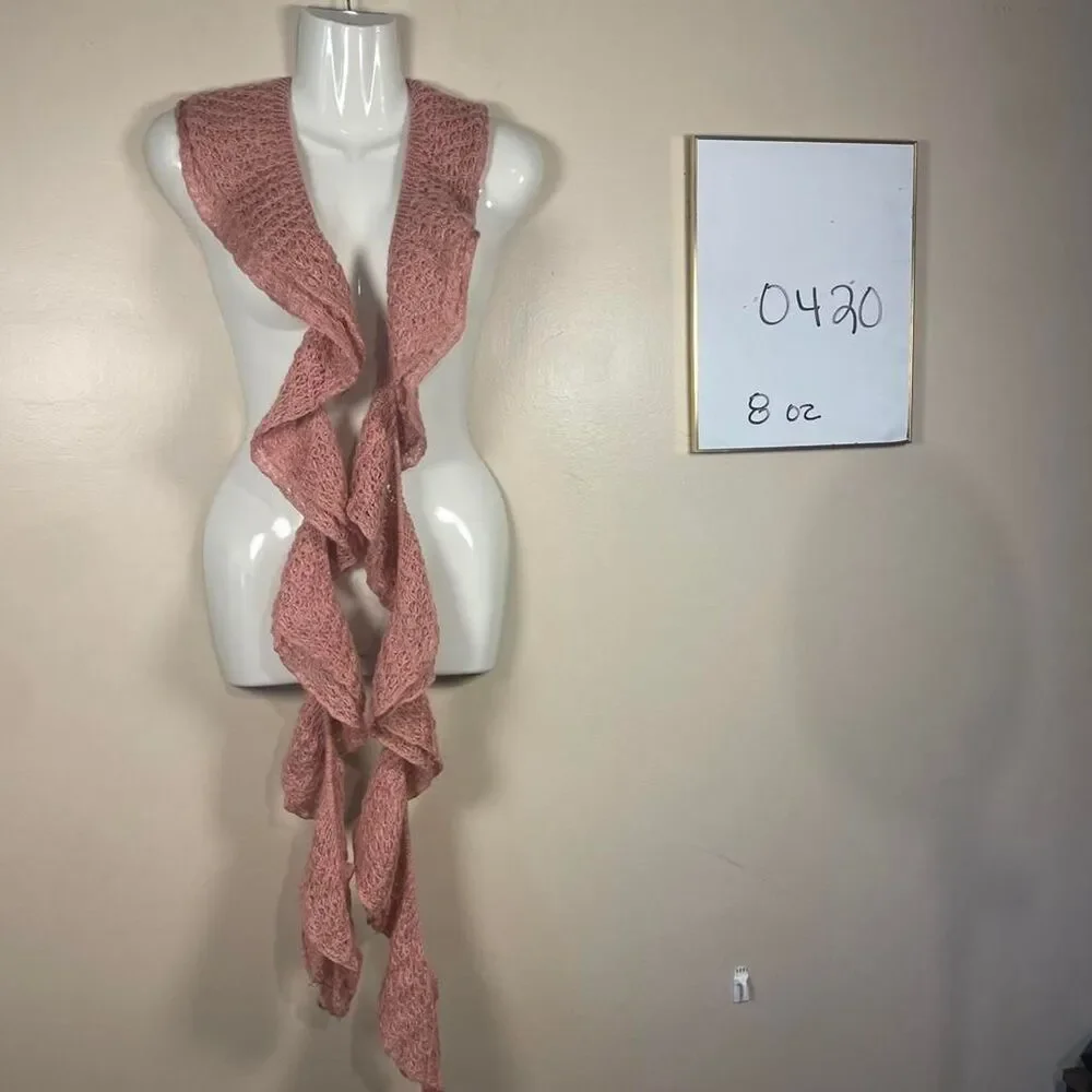 Women's Pink Scarf-wraps spiral rose pink scart